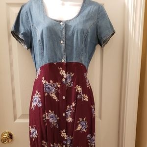 Calf length maxi dress